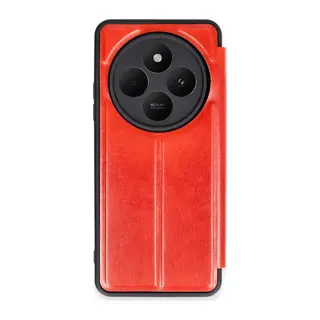 Xiaomi Redmi 14C Kılıf Flip Cover - Kırmızı