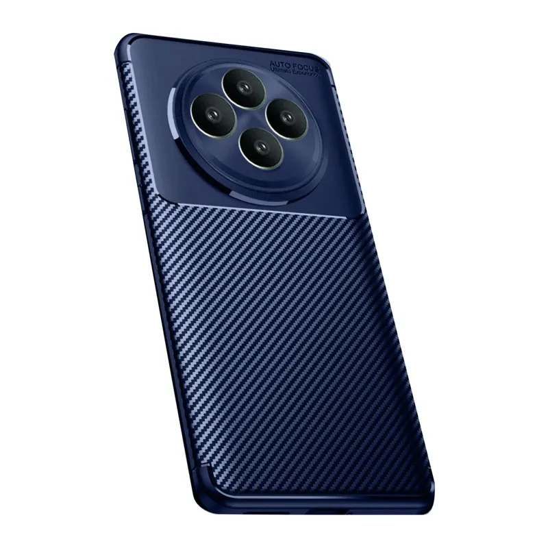 Oppo Reno 11 FS Kılıf Auto Focus Karbon Kapak - Lacivert