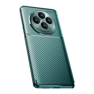 Oppo Reno 11 FS Kılıf Auto Focus Karbon Kapak - Koyu Yeşil
