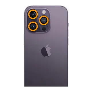 Apple iPhone 12 Pro Neon Fosforlu Kamera Lens - Sarı