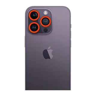 Apple iPhone 12 Pro Neon Fosforlu Kamera Lens - Turuncu