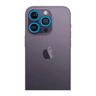 Apple iPhone 12 Pro Max Neon Fosforlu Kamera Lens - Mavi
