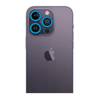 Apple iPhone 12 Pro Neon Fosforlu Kamera Lens - Mavi