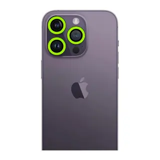 Apple iPhone 13 Pro Max Neon Fosforlu Kamera Lens - Yeşil