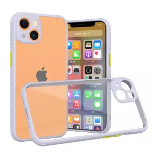 Apple iPhone 13 Mini Kılıf Miami Şeffaf Silikon - Lila