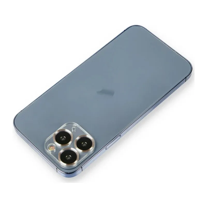 Apple iPhone 11 Pro Max Metal Kamera Lens Koruma Cam - Gold
