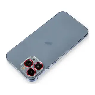Apple iPhone 12 Pro Metal Kamera Lens Koruma Cam - Kırmızı