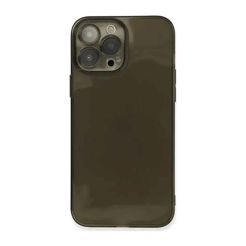 Apple iPhone 13 Pro Max Kılıf Fly Lens Silikon - Siyah