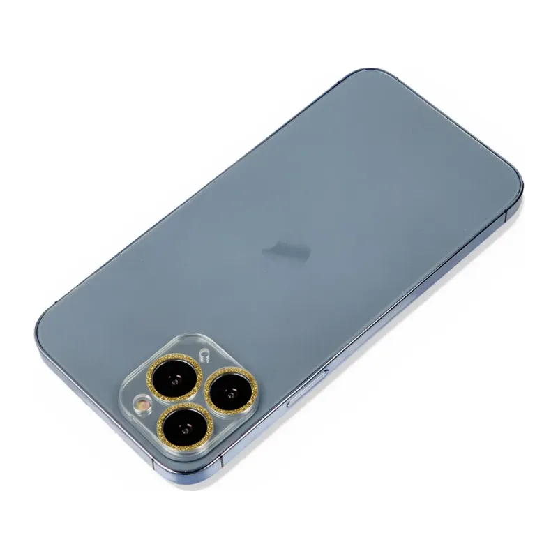 Apple iPhone 11 Pro Max Shine Kamera Lens Koruma Cam - Gold