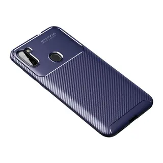 Samsung Galaxy A11 Kılıf Auto Focus Karbon Kapak - Lacivert