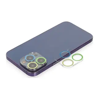 Apple iPhone 12 Pro Renkli Kamera Lens Koruma Cam - Yeşil-Sarı