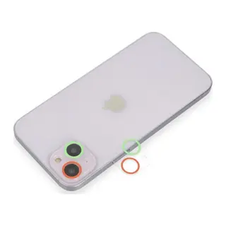 Apple iPhone 13 Renkli Kamera Lens Koruma Cam - Yeşil-Pembe