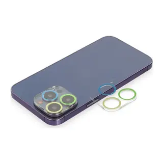 Apple iPhone 13 Pro Max Renkli Kamera Lens Koruma Cam - Yeşil-Sarı