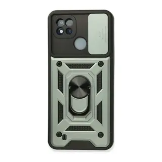 Realme C11 2021 Kılıf Pars Lens Yüzüklü Silikon - Yeşil