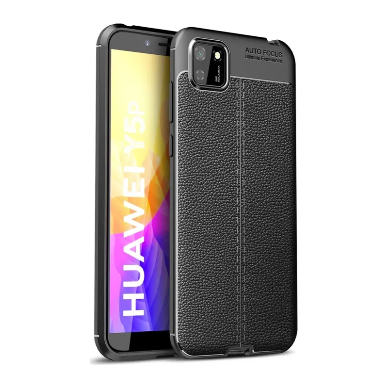 Huawei Y5P Kılıf Auto Focus Kapak - Siyah