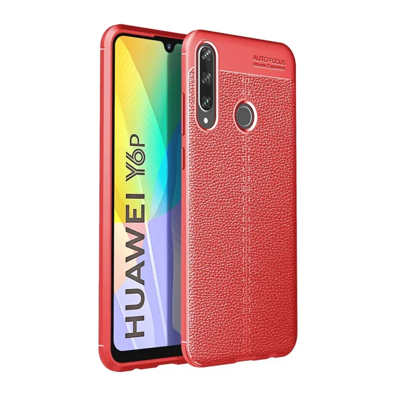 Huawei Y6P Kılıf Auto Focus Kapak - Kırmızı
