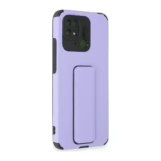 Xiaomi Redmi 10C Kılıf Mega Standlı Silikon - Lila