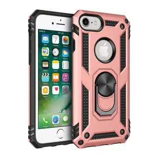 Apple iPhone 7 Kılıf Sofya Yüzüklü Silikon Kapak - Rose