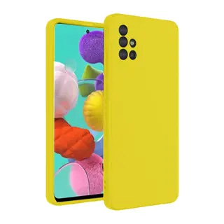 Samsung Galaxy A31 Kılıf Nano içi Kadife Silikon - Sarı