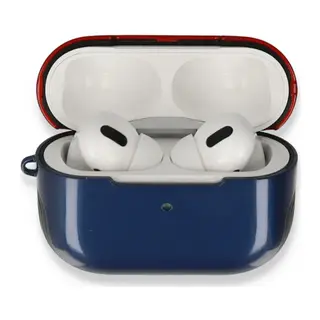 Apple Airpods 3 (3.nesil) 3in1 Kılıf - Lacivert-Kırmızı