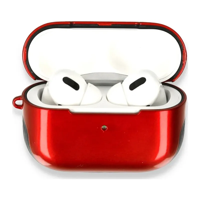 Apple Airpods Pro (1.nesil) 3in1 Kılıf - Kırmızı