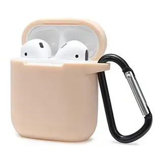 Apple Airpods 2 (2.nesil) Sert Silikon Kılıf - Bej