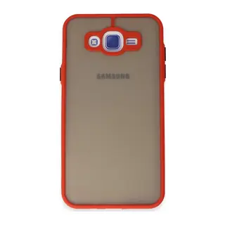 Samsung Galaxy J7 Kılıf Montreal Silikon Kapak - Kırmızı