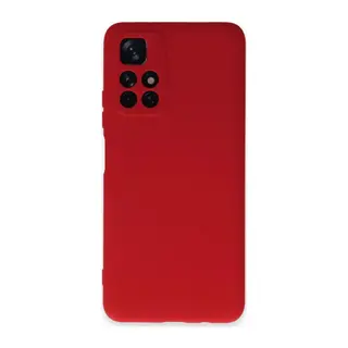 Xiaomi Redmi Note 11T Kılıf Nano içi Kadife Silikon - Kırmızı