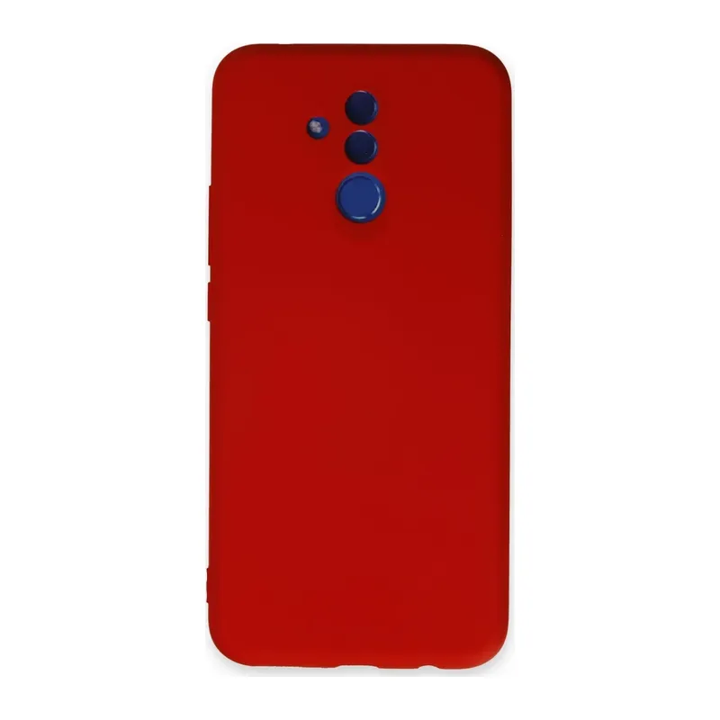 Huawei Mate 20 Lite Kılıf Nano içi Kadife Silikon - Kırmızı
