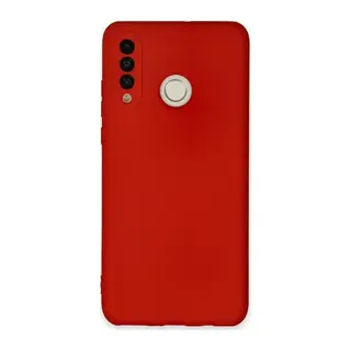 Huawei P30 Lite Kılıf Nano içi Kadife Silikon - Kırmızı