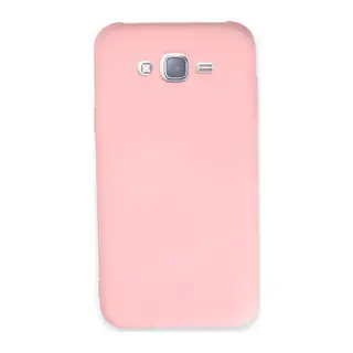 Samsung Galaxy J7 Kılıf Nano içi Kadife Silikon - Pudra