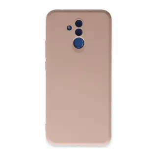 Huawei Mate 20 Lite Kılıf Nano içi Kadife Silikon - Pudra