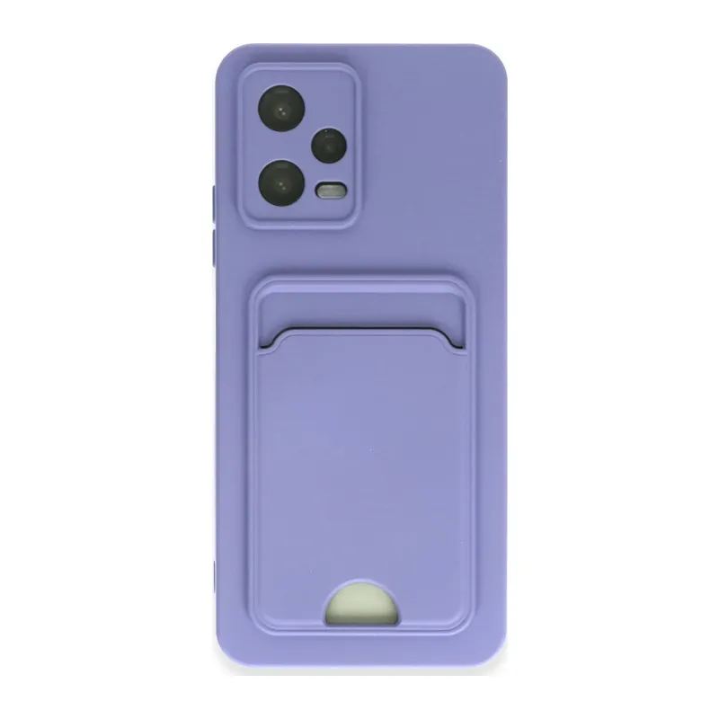 Xiaomi Redmi Note 12 4G Kılıf Kelvin Kartvizitli Silikon - Lila