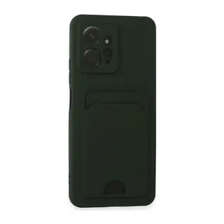 Xiaomi Redmi Note 12 4G Kılıf Kelvin Kartvizitli Silikon - Koyu Yeşil