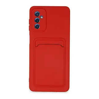 Samsung Galaxy A14 4G Kılıf Kelvin Kartvizitli Silikon - Kırmızı