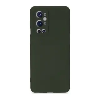 One Plus 9 Pro Kılıf Nano içi Kadife Silikon - Koyu Yeşil