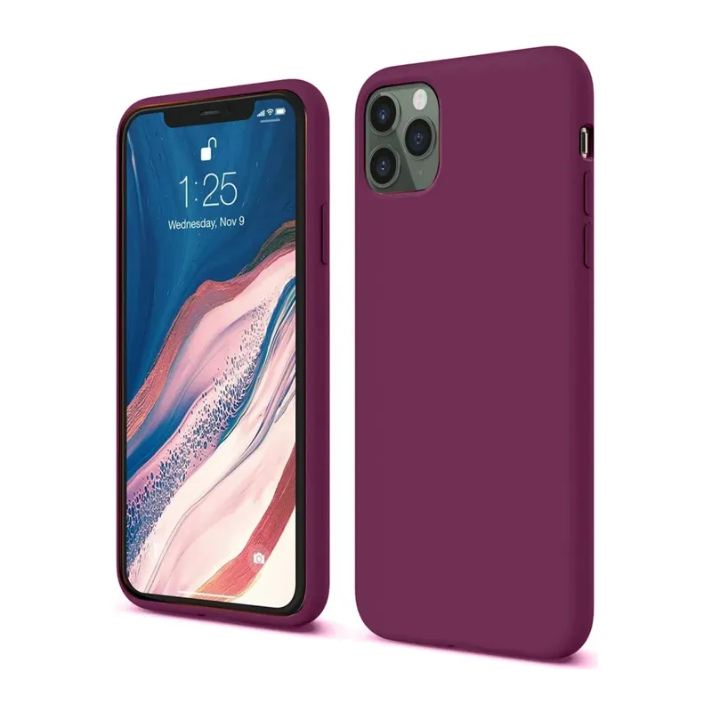 Apple iPhone 11 Pro Kılıf First Silikon - Mürdüm