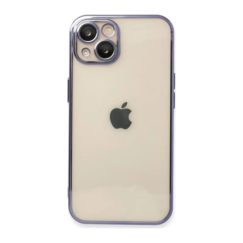Apple iPhone 14 Kılıf Razer Lensli Silikon - Mor