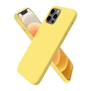 Apple iPhone 12 Pro Max Kılıf First Silikon - Sarı