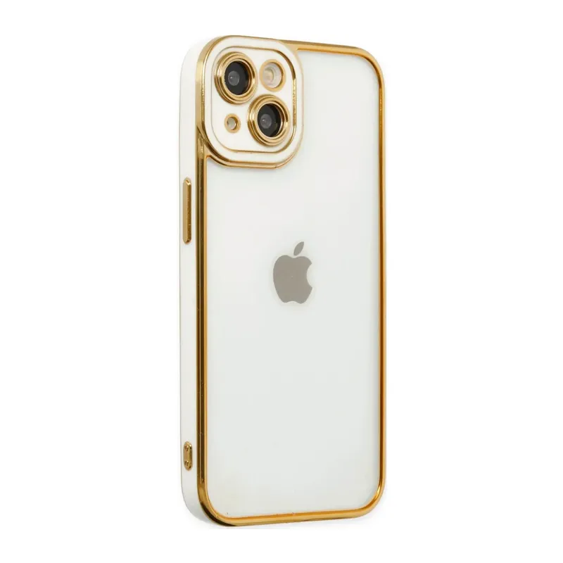 Apple iPhone 14 Plus Kılıf Liva Lens Silikon - Beyaz