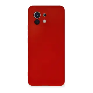 Xiaomi Mi 11 Kılıf Nano içi Kadife Silikon - Kırmızı