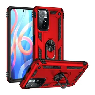 Xiaomi Redmi Note 11T Kılıf Sofya Yüzüklü Silikon Kapak - Kırmızı