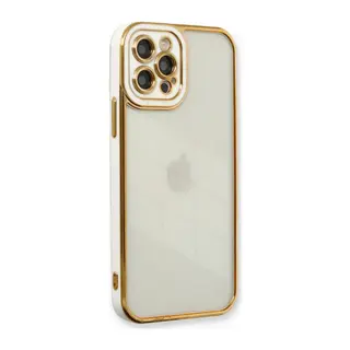 Apple iPhone 12 Pro Max Kılıf Liva Lens Silikon - Beyaz