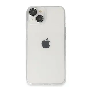 Apple iPhone 14 Kılıf Luko Lens Silikon - Gümüş