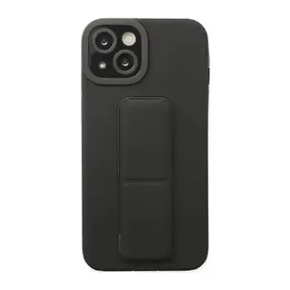 Apple iPhone 14 Plus Kılıf Mega Standlı Silikon - Siyah