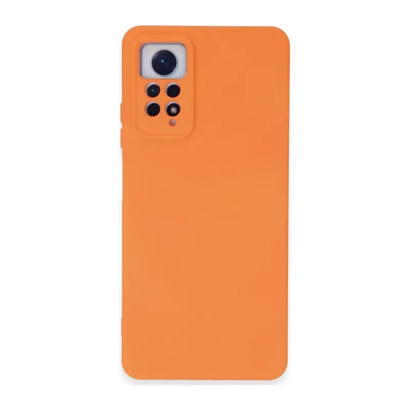 Xiaomi Redmi Note 12 Pro 4G Kılıf Nano içi Kadife Silikon - Turuncu