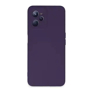 Realme C35 Kılıf Nano içi Kadife Silikon - Mor