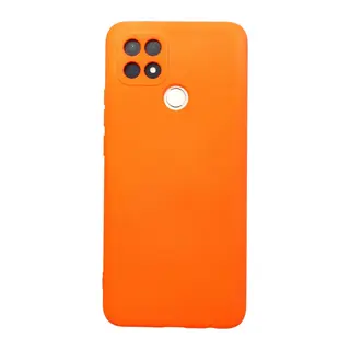 Oppo A15 Kılıf Nano içi Kadife Silikon - Turuncu