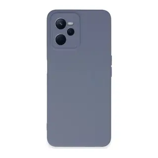 Realme C35 Kılıf Nano içi Kadife Silikon - Gri