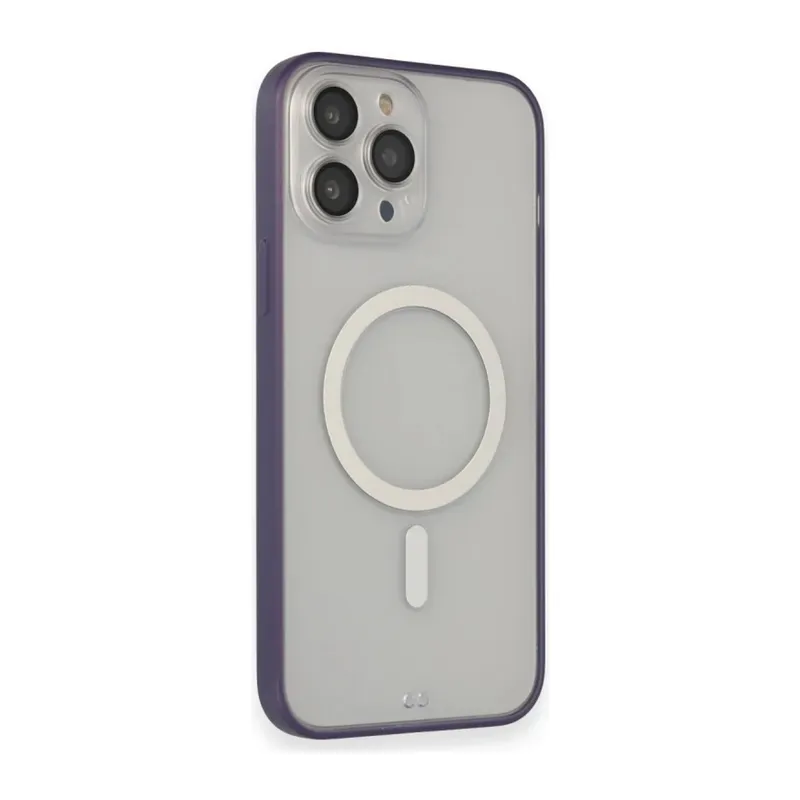 Apple iPhone 14 Pro Max Kılıf Grand Magneticsafe Kapak - Mor